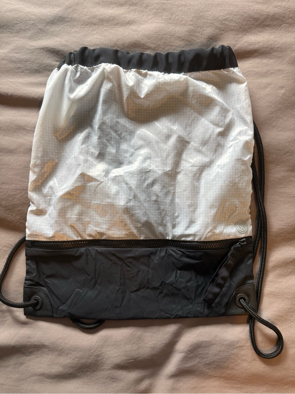 lululemon athletica White and Black Drawstring cinch bag Seawheeze edition